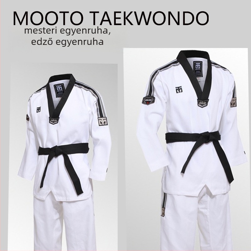 MOOTO Taekwondo edzőruha, klórtartalmú szálak, bemutatókhoz