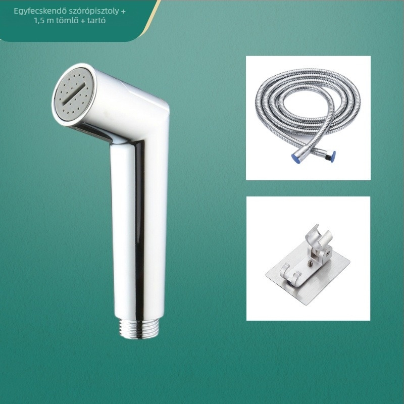 Króm bevonat vécépermetezőfej, állítható hordozható zuhanyfej buborékos tisztításhoz