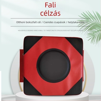 Négyzet alakú falra szerelhető boksz célpont, PU anyag, modell Boxing Wall Target, alkalmas boksz, taekwondo és sanda edzésekhez