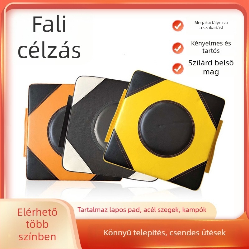 Négyzet alakú falra szerelhető boksz célpont, PU anyag, modell Boxing Wall Target, alkalmas boksz, taekwondo és sanda edzésekhez