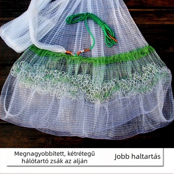 Koreai stílusú kézi vetőháló, lánctípusú monofilament háló, kis szemek