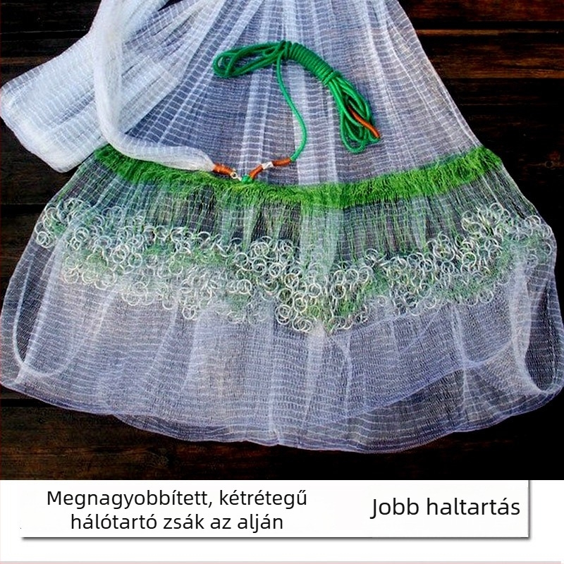 Koreai stílusú kézi vetőháló, lánctípusú monofilament háló, kis szemek
