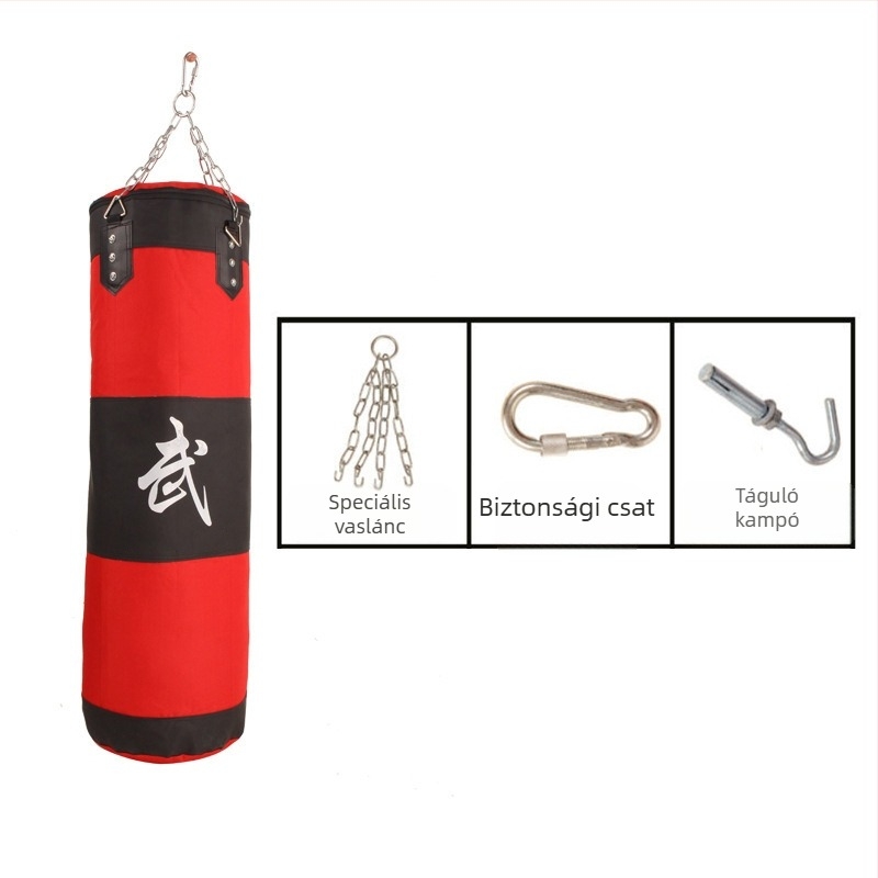 Függő bokszzsák Sanda és Taekwondo edzéséhez, otthoni edzés felnőtteknek és gyerekeknek, 5–15 kg, tömör vagy üres töltet.