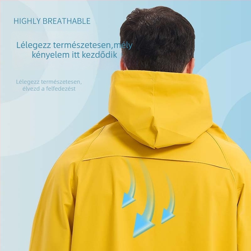 Esőkabát poncsó egy darabból patch bőrrel, anyagvastagság 0,28 mm, vízálló PVC ragasztó réteg, logónyomás engedélyezett, felnőtteknek