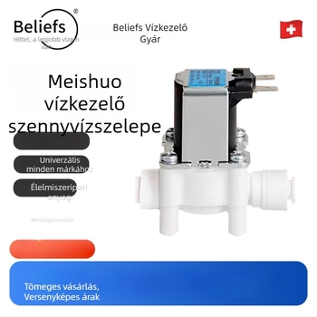 Meishuo 24V elektromágneses szelep víztisztítóhoz — be- és kivezető szelepek összesítése öblítéshez, 2/3 hüvelykes rendszer tiszta vízhez, gyors csatlakozás