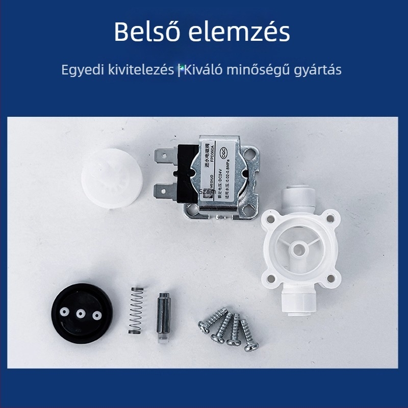 Meishuo 24V elektromágneses szelep víztisztítóhoz — be- és kivezető szelepek összesítése öblítéshez, 2/3 hüvelykes rendszer tiszta vízhez, gyors csatlakozás