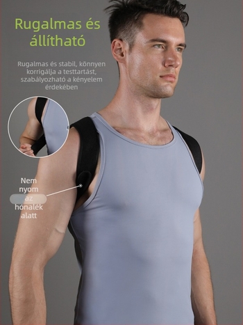 JINGBA Testtartás-korrigáló öv – felnőtteknek és gyerekeknek, univerzális háti támasz sporthoz és fitneszhez, nylon anyag