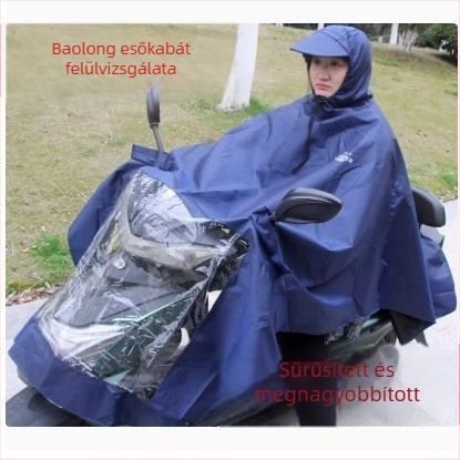 Motorkerékpárhoz és elektromos járműhöz tervezett poncsó, vastag Oxford szövet, PVC ragasztó réteg, felnőtteknek, 1–2 főre, Tyrannosaurus