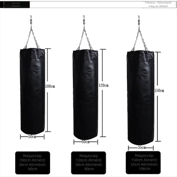 Függő boxzsák, PU anyag, 3 kg, küzdősportokhoz és önvédelemhez
