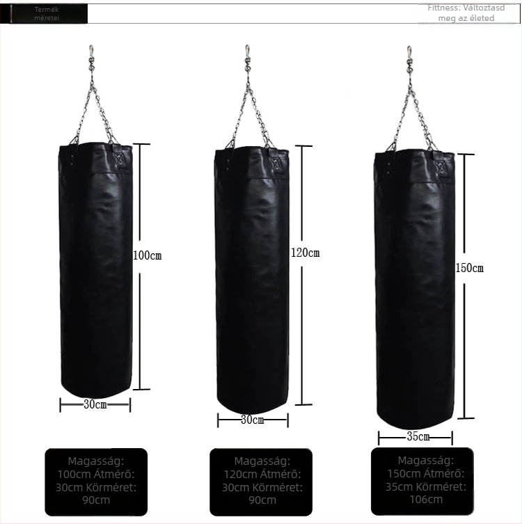 Függő boxzsák, PU anyag, 3 kg, küzdősportokhoz és önvédelemhez