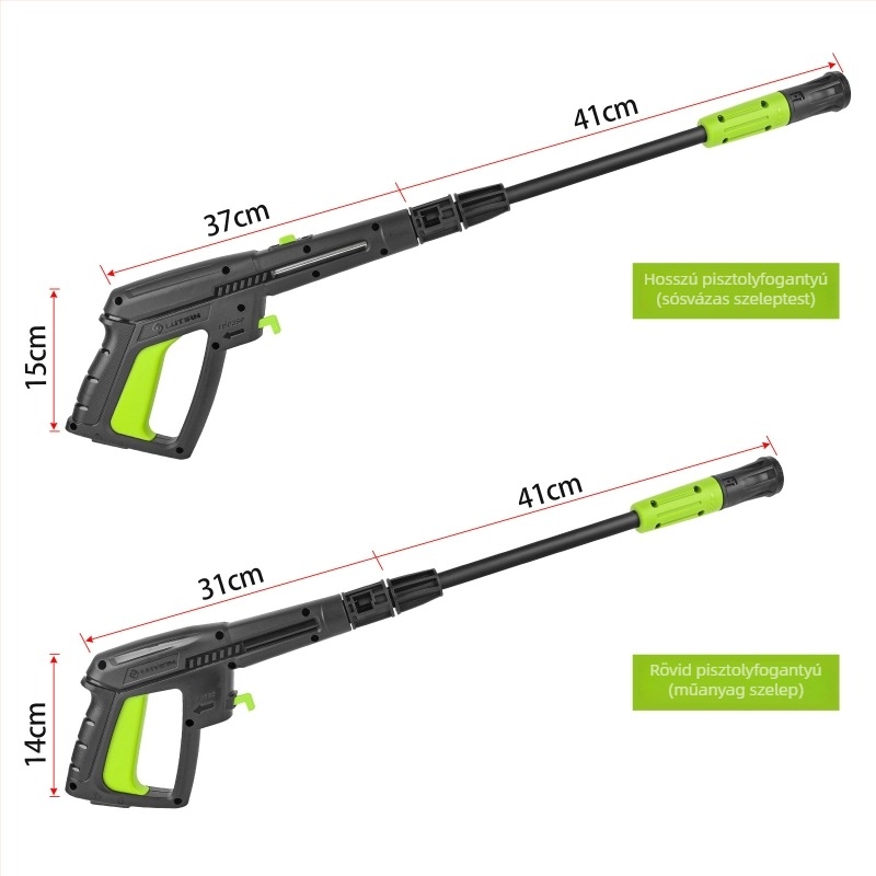 Magasnyomású autómosó vízpisztoly – alumínium fej, műanyag markolat, 160 bar / 2320 psi, permetezési távolság 2 m, kompatibil Elitech/Stanley/Sun Joe mosógépekkel