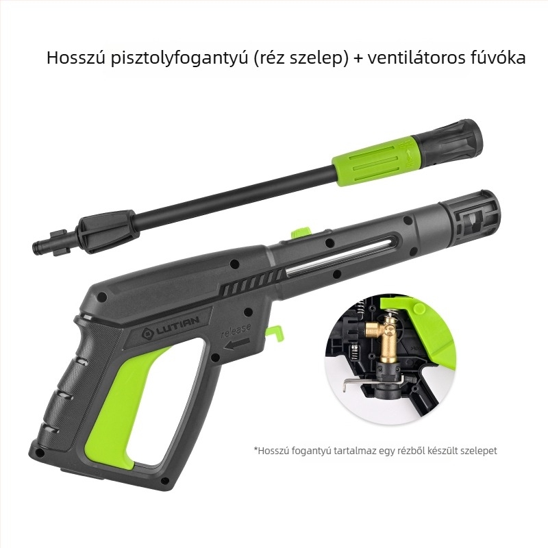 Magasnyomású autómosó vízpisztoly – alumínium fej, műanyag markolat, 160 bar / 2320 psi, permetezési távolság 2 m, kompatibil Elitech/Stanley/Sun Joe mosógépekkel