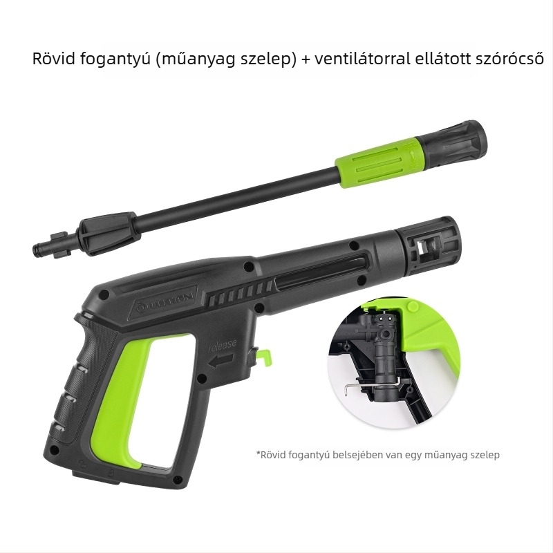 Magasnyomású autómosó vízpisztoly – alumínium fej, műanyag markolat, 160 bar / 2320 psi, permetezési távolság 2 m, kompatibil Elitech/Stanley/Sun Joe mosógépekkel