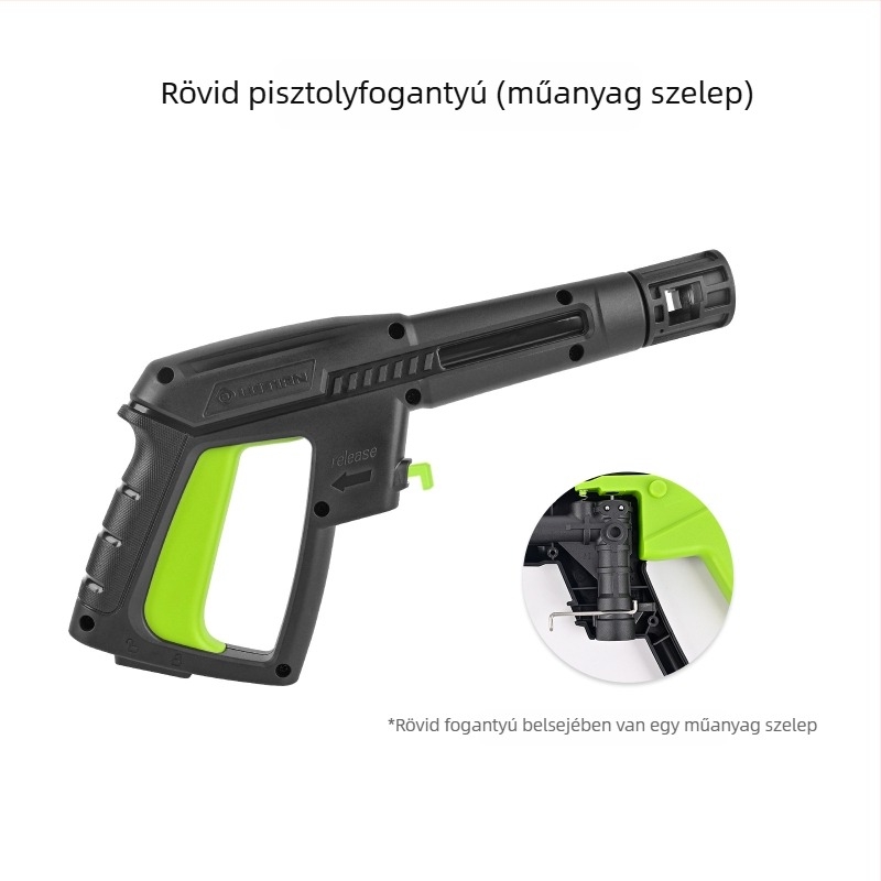 Magasnyomású autómosó vízpisztoly – alumínium fej, műanyag markolat, 160 bar / 2320 psi, permetezési távolság 2 m, kompatibil Elitech/Stanley/Sun Joe mosógépekkel