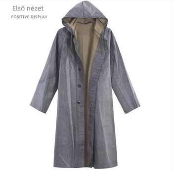 Vászonból készült szétválasztható esőkabát, hagyományos vastagságú, poncsó motorkerékpárokhoz és akkumulátoros autókhoz, egy személyre