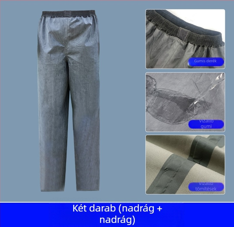 Vászonból készült szétválasztható esőkabát, hagyományos vastagságú, poncsó motorkerékpárokhoz és akkumulátoros autókhoz, egy személyre