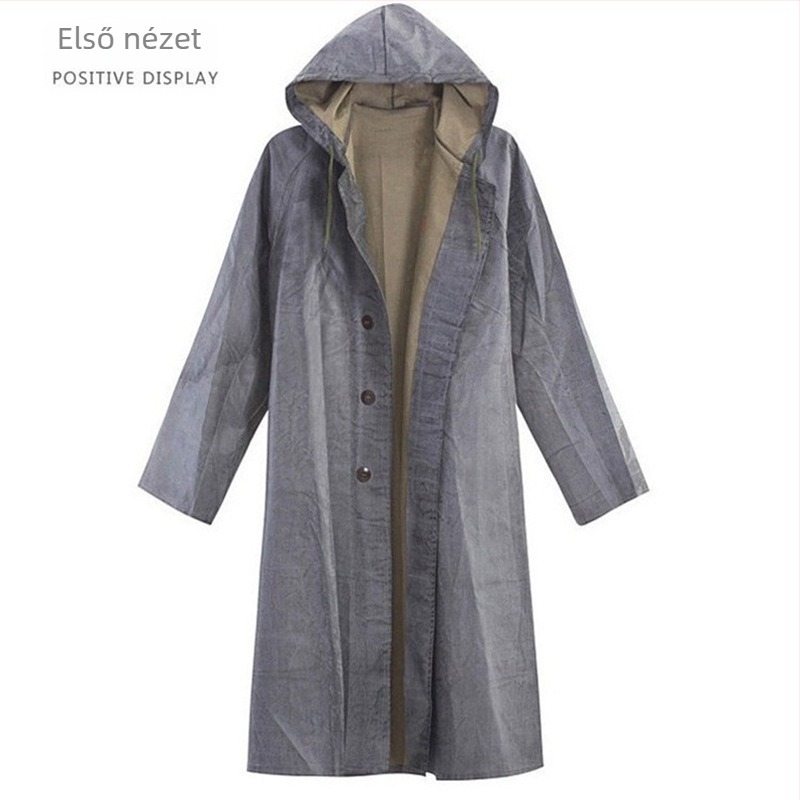 Vászonból készült szétválasztható esőkabát, hagyományos vastagságú, poncsó motorkerékpárokhoz és akkumulátoros autókhoz, egy személyre