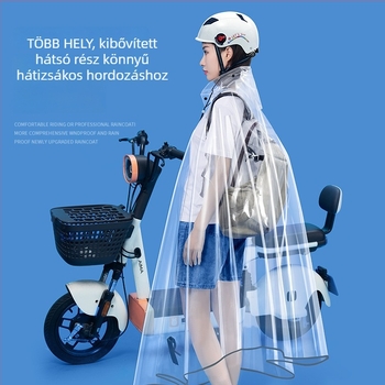PVC könnyű esőponcsó felnőtteknek motoros és elektromos kerékpár vezetők számára