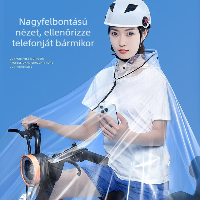 PVC könnyű esőponcsó felnőtteknek motoros és elektromos kerékpár vezetők számára