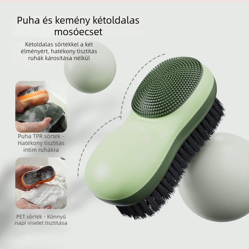 Kétszintes műanyag mosóecset, háztartási, többfunkciós (Anyag: műanyag; Funkció: többfunkciós; Kategória: mosóecset; Súly: 80 g; Csomagolás: doboz)