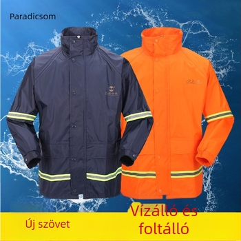 Motorkerékpárhoz használt osztott esőponcsó készlet, légáteresztő, kettős réteg, poliészter szövet, logónyomás