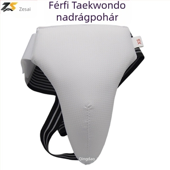 Taekwondo ágyékvédő - fű mintás PU anyag, felnőtt/gyerek méretek, márka Zesai, 60 darabos csomag