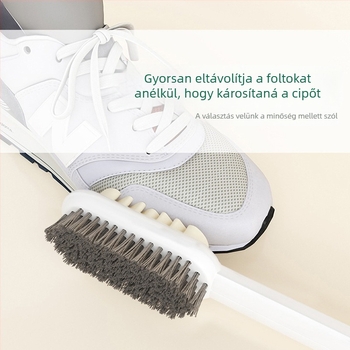 Hosszú nyelű cipőecset nyers gumiból, sneakershez – autóülések tisztítása és velúr tisztítása