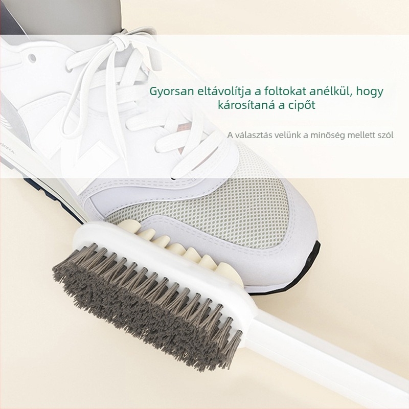 Hosszú nyelű cipőecset nyers gumiból, sneakershez – autóülések tisztítása és velúr tisztítása