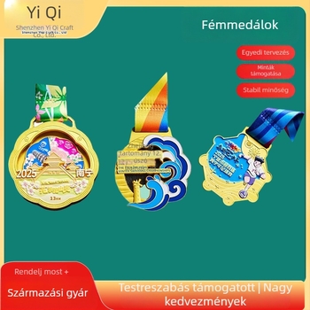 Személyre szabott cinkötvözetű érmek maratoni és taekwondo eseményekre – ajándékdobozzal, Kód 002
