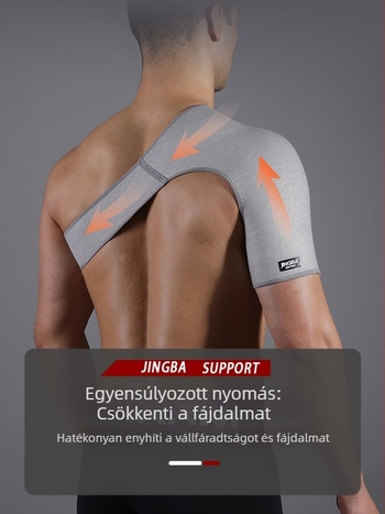 Neoprén vállvédő felnőtteknek, állítható; alkalmas kosárlabdára, súlyemelésre, futballra, teniszhez, bokszhoz és más sportokhoz.