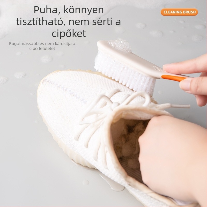 Hosszú nyelű cipőtisztító kefe, lágy sörtékkel, fertőtlenítésre és multifunkcionális tisztításra, 200 darabos csomag.