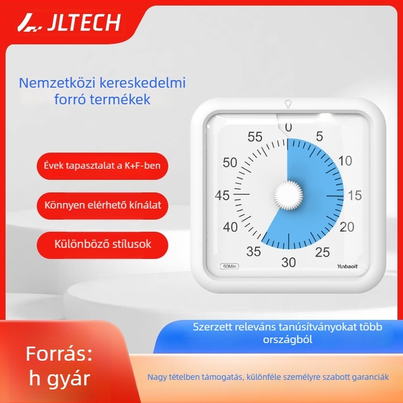 Nagy kijelzős mágneses vizuális időmérő világidővel — akkumulátoros kvarc óra