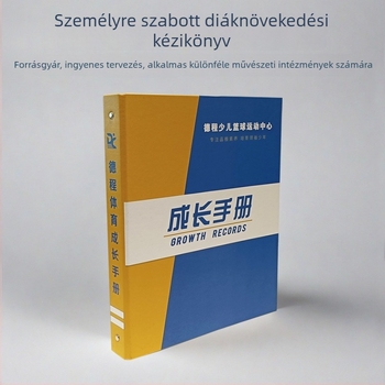 Személyre szabott taekwondo növendékek fejlődési kézikönyve, harcművészeti edzőteremhez készült mappa nyomtatott logóval