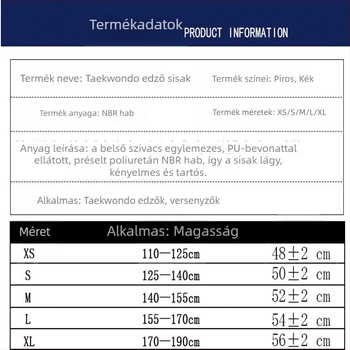 Bonchi fejvédő — szivacsos test, fejvédő általános edzéshez