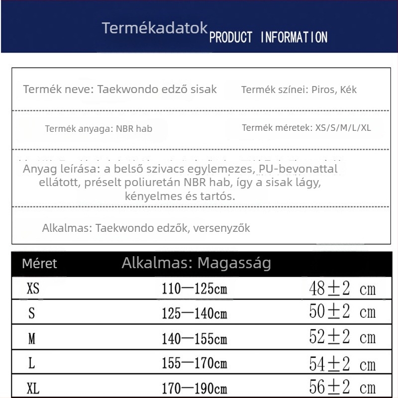 Bonchi fejvédő — szivacsos test, fejvédő általános edzéshez