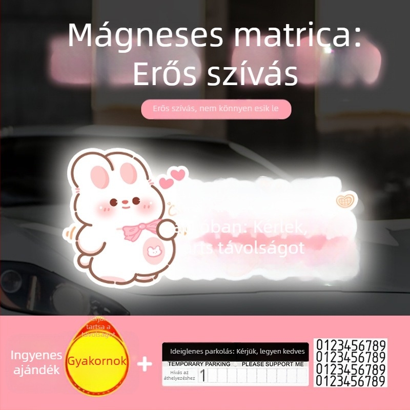 Autó matrica terhes nőknek és baba emlékeztető, rajzolt minta, öntapadós telepítés, bosivpwssy