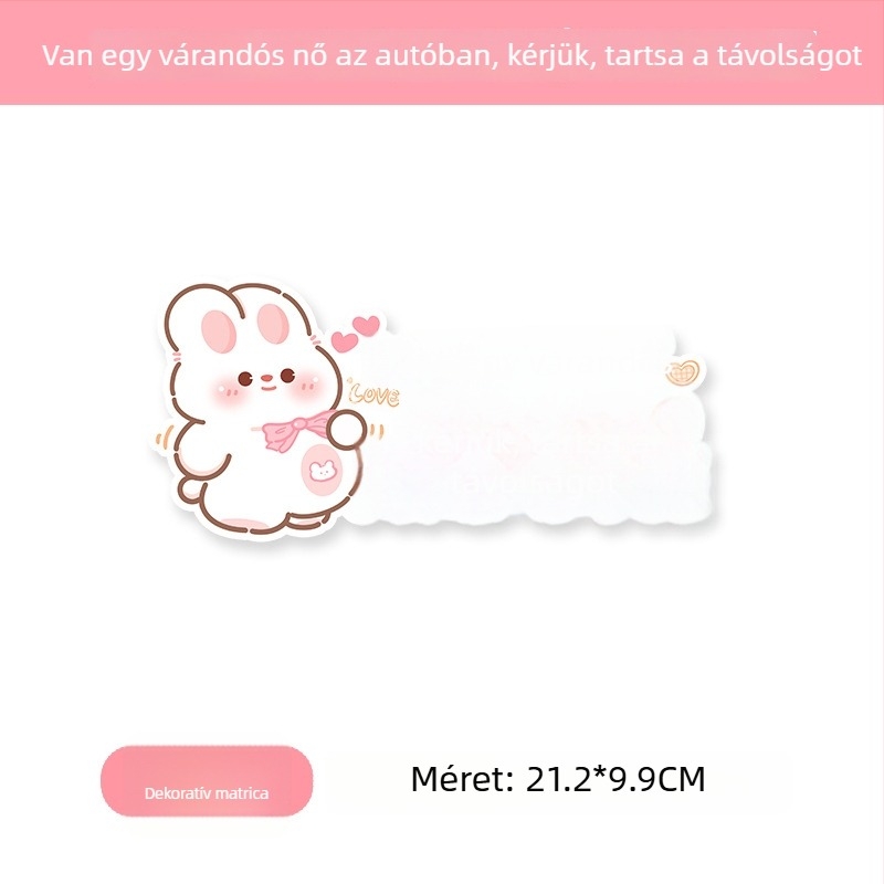 Autó matrica terhes nőknek és baba emlékeztető, rajzolt minta, öntapadós telepítés, bosivpwssy