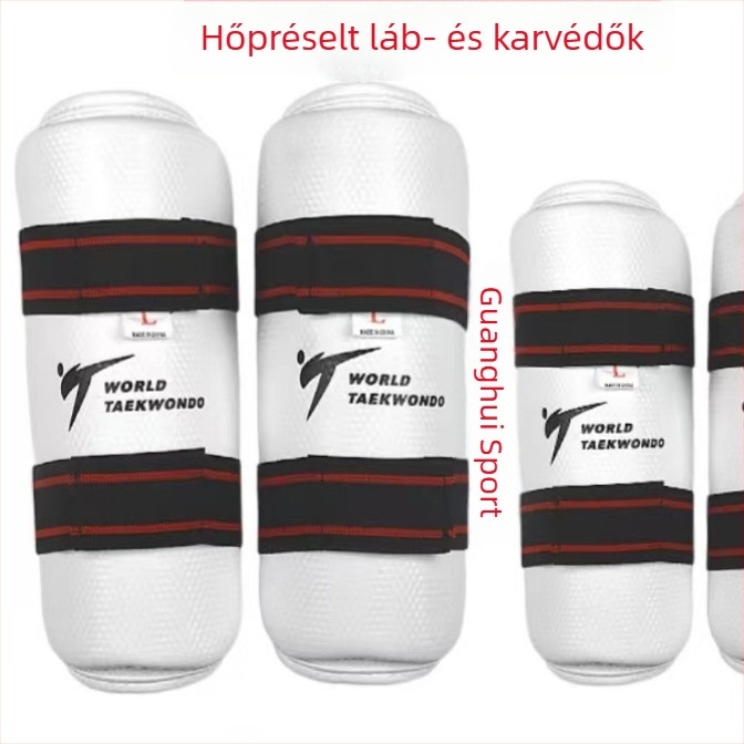 Taekwondo védőfelszerelés készlet: lábszárvédők, karvédők és gátvédő, szivacsanyag, Brilliant Sports, csomagolás 50