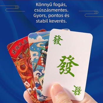 Kínai stílusú Mahjong játékkártyák – vízálló, vastagított, papír alapú, partikhoz