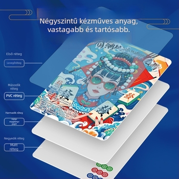 Kínai stílusú Mahjong játékkártyák – vízálló, vastagított, papír alapú, partikhoz