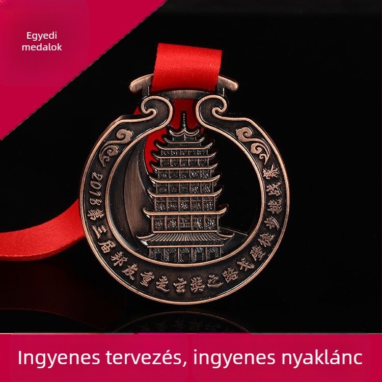 Érem – testreszabható, elektroplatált bevonat, cinkötvözet, állat alakú, lógó dísz