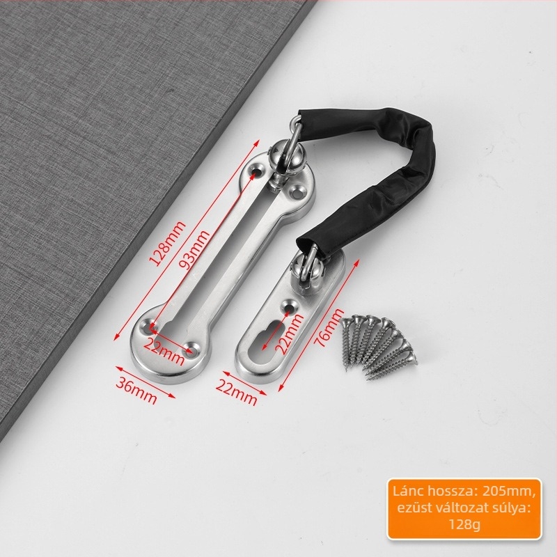 Rozsdamentes acél ajtólánc, anti-theft, modell Thickening, felületkezelés: drótosítás/bevonat, stílus: modern minimalizmus