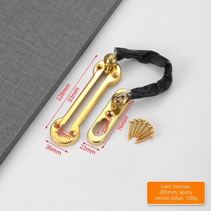 Rozsdamentes acél ajtólánc, anti-theft, modell Thickening, felületkezelés: drótosítás/bevonat, stílus: modern minimalizmus