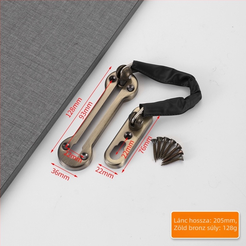 Rozsdamentes acél ajtólánc, anti-theft, modell Thickening, felületkezelés: drótosítás/bevonat, stílus: modern minimalizmus