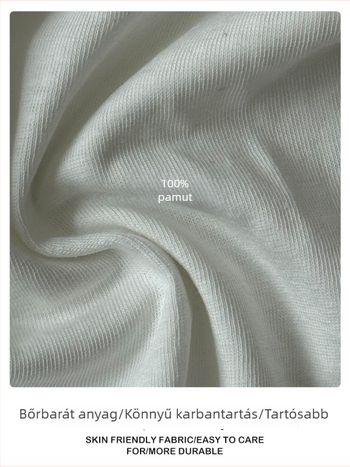 Női hosszú ujjú pamut T-shirt, 95%+ pamut, kerek nyak, laza szabás, középméretű hossz.