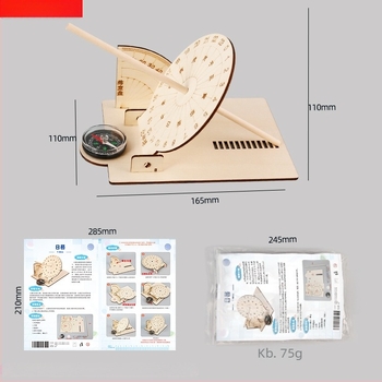 Gyerekek DIY napóra modell — faanyagú, 7-14 éveseknek, logóval ellátva, licencelhető magáncímkével