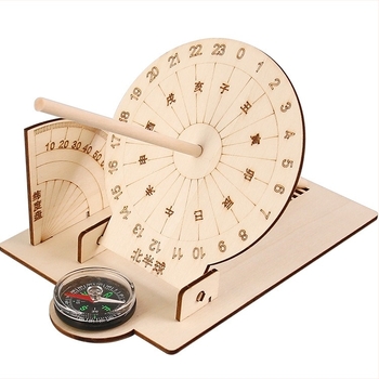 Gyerekek DIY napóra modell — faanyagú, 7-14 éveseknek, logóval ellátva, licencelhető magáncímkével