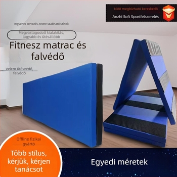 Fitnesz falvédő matrac – összecsukható, vastított hasizom-edzéshez, falvédelem, Pearl Cotton
