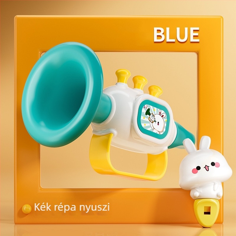 Gyermekeknek szánt zenélő játék: mini trombita és harmonika, ABS anyag, Yisirui márka, 0–3 éveseknek