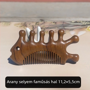 Kyoto yaqi fa ovális masszázs fésű, 2 cm vastagság